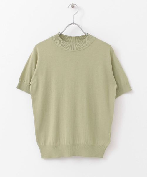 KBF(ケイビーエフ)の「illi ハイゲージ半袖ニット(ニット/セーター・レディース・ライトカーキ/ブラック/オフホワイト/イエロー・ONE)」の22枚目の写真