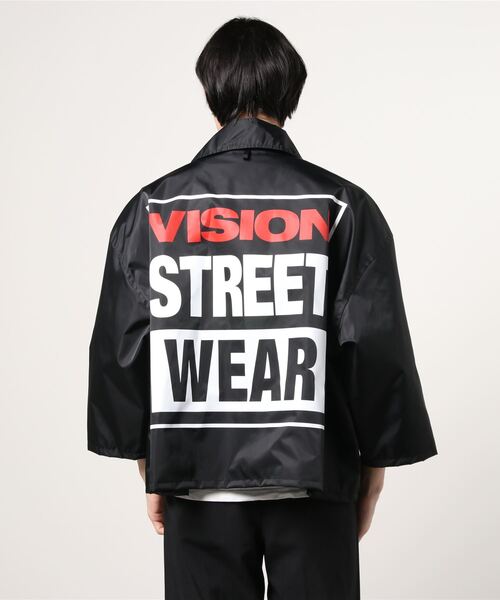 MIDWEST（ミッドウエスト）の「ANREALAGE×VISION STREET WEAR ズームアップコーチジャケット（ブルゾン・メンズ・ブラック・MEDIUM）」の3枚目の写真