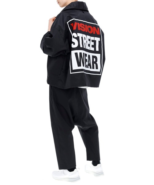 MIDWEST（ミッドウエスト）の「ANREALAGE×VISION STREET WEAR ズームアップコーチジャケット（ブルゾン・メンズ・ブラック・MEDIUM）」の8枚目の写真