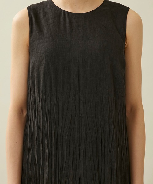 city（シティ）の「【CITY】リネンワッシャープリーツワンピース（ワンピース・レディース・ベージュ/ブラック・2/1）」の22枚目の写真