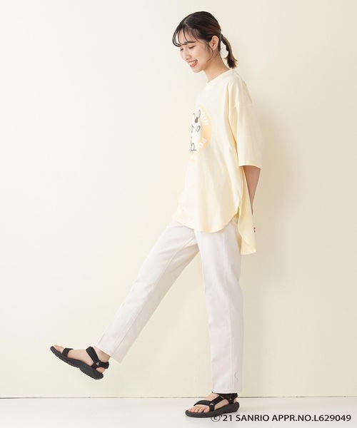 sanrio（サンリオ）の「【サンリオキャラクターズ】ラウンドヘムオーバーサイズＴシャツ（Tシャツ/カットソー・レディース・ブラック/オフホワイト/ピンク/イエロー・FREE）」の16枚目の写真