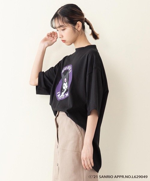 sanrio（サンリオ）の「【サンリオキャラクターズ】ラウンドヘムオーバーサイズＴシャツ（Tシャツ/カットソー・レディース・ブラック/オフホワイト/ピンク/イエロー・FREE）」の13枚目の写真