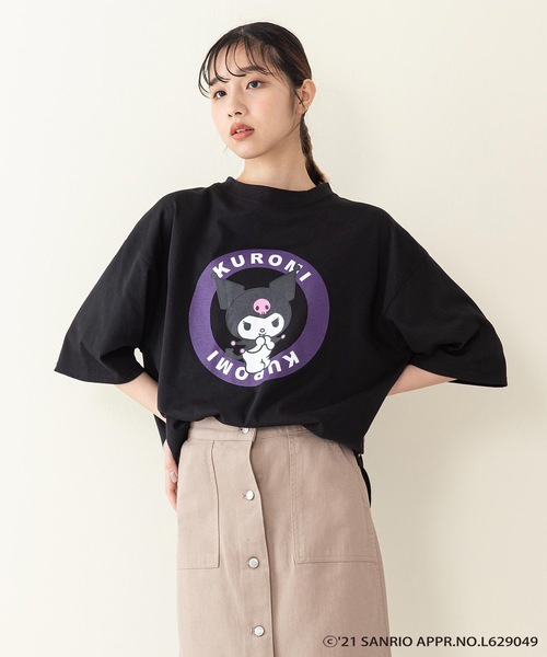 sanrio（サンリオ）の「【サンリオキャラクターズ】ラウンドヘムオーバーサイズＴシャツ（Tシャツ/カットソー・レディース・ブラック/オフホワイト/ピンク/イエロー・FREE）」の14枚目の写真