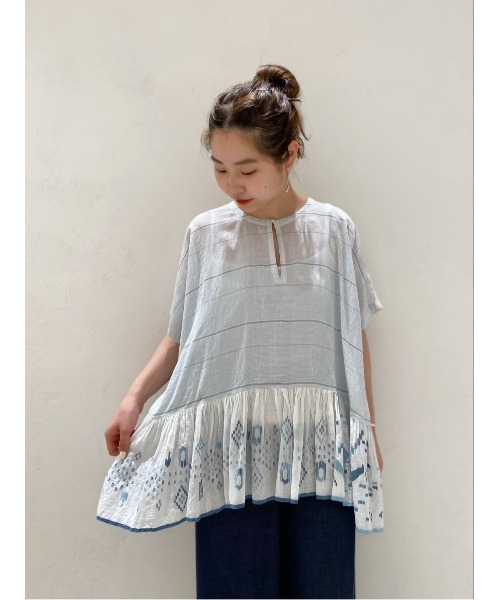 BEARDSLEY（ビアズリー）の「《INJIRI》チュニック（シャツ/ブラウス・レディース・ネイビー・M）」の8枚目の写真