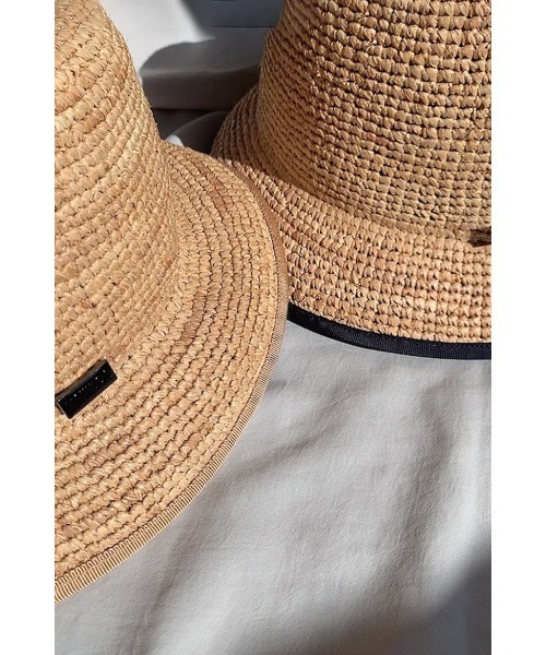 MANIERA（マニエラ）の「ラフィアコマ編みバケットハット（ハット・レディース・ベージュ/ネイビー・FREE）」の12枚目の写真