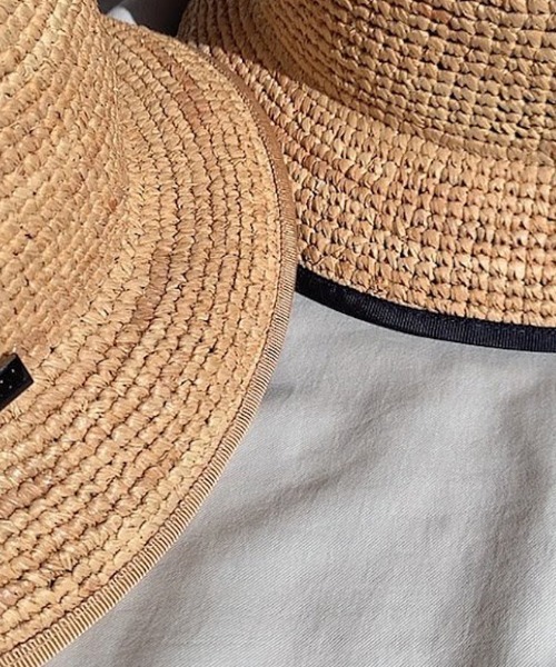 MANIERA（マニエラ）の「ラフィアコマ編みバケットハット（ハット・レディース・ベージュ/ネイビー・FREE）」の15枚目の写真