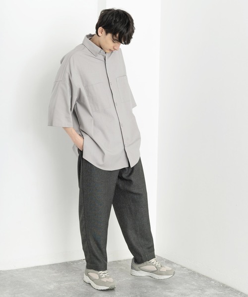 Rocky Monroe（ロッキーモンロー）の「テックリネン テーパード イージーアンクルシェフパンツ 速乾 しわ防止 洗濯可能（スラックス・メンズ・ブラック/ベージュ・L/XL/M）」の3枚目の写真