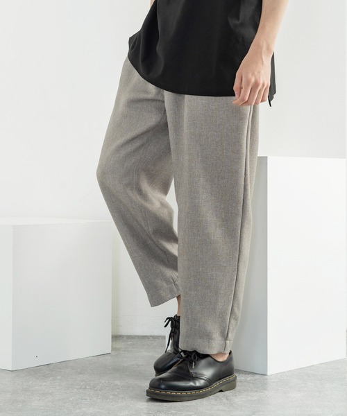 Rocky Monroe（ロッキーモンロー）の「テックリネン テーパード イージーアンクルシェフパンツ 速乾 しわ防止 洗濯可能（スラックス・メンズ・ブラック/ベージュ・L/XL/M）」の6枚目の写真