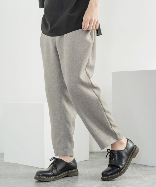 Rocky Monroe（ロッキーモンロー）の「テックリネン テーパード イージーアンクルシェフパンツ 速乾 しわ防止 洗濯可能（スラックス・メンズ・ブラック/ベージュ・L/XL/M）」の11枚目の写真