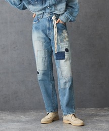 12ozデニム リメイク風 パンツ