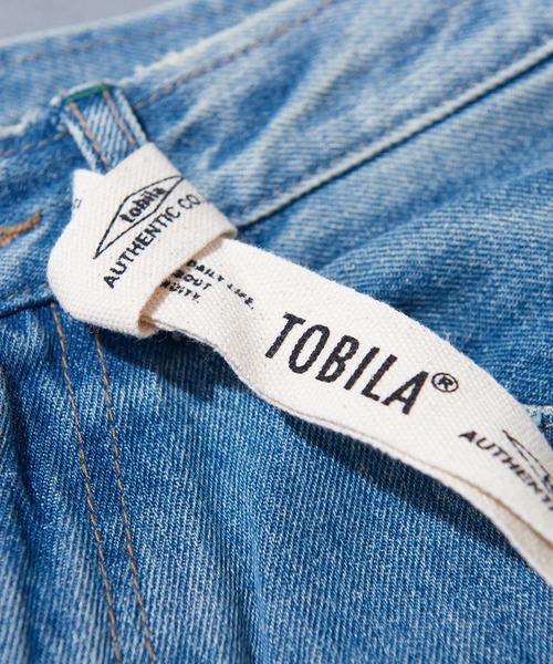 TOBILA(トビラ)の「12ozデニム リメイク風 パンツ(デニムパンツ・レディース・インディゴブルー/ライトブルー・S/M)」の17枚目の写真