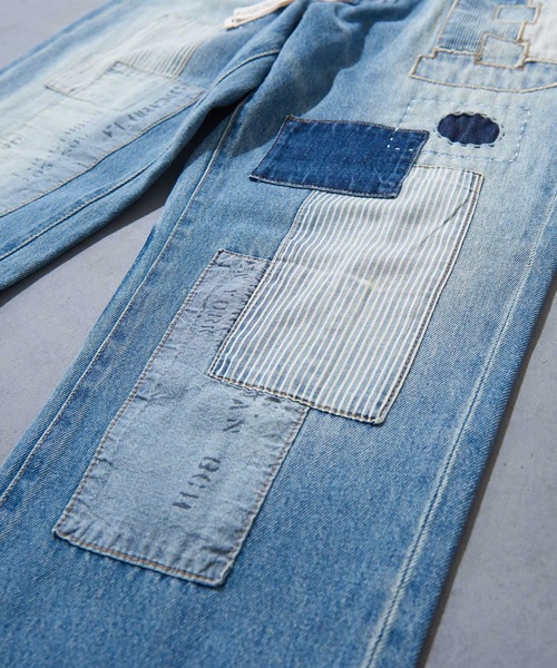 TOBILA(トビラ)の「12ozデニム リメイク風 パンツ(デニムパンツ・レディース・インディゴブルー/ライトブルー・S/M)」の21枚目の写真