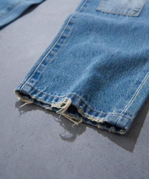 TOBILA(トビラ)の「12ozデニム リメイク風 パンツ(デニムパンツ・レディース・インディゴブルー/ライトブルー・S/M)」の22枚目の写真