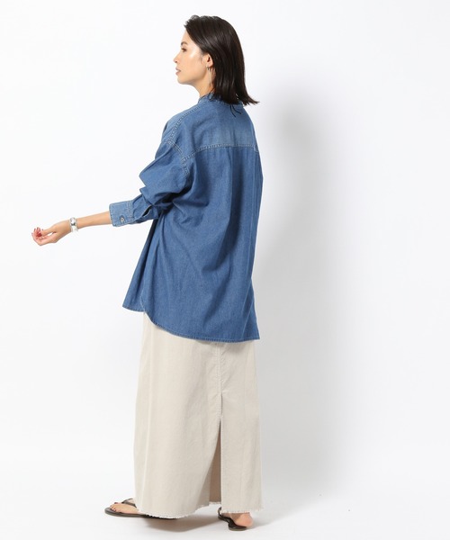 BABYLONE（バビロン）の「BABYLONE / バンドカラーデニムシャツ