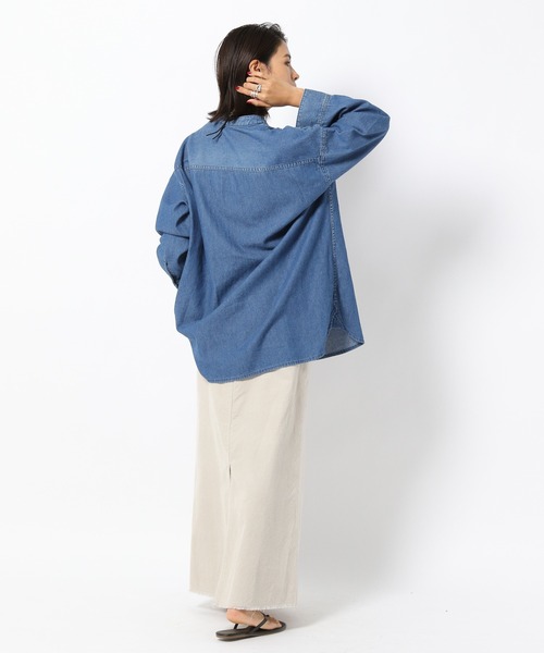 BABYLONE（バビロン）の「BABYLONE / バンドカラーデニムシャツ
