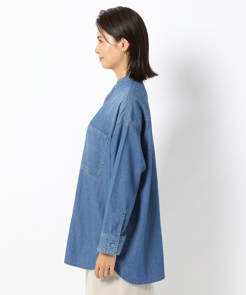 BABYLONE（バビロン）の「BABYLONE / バンドカラーデニムシャツ