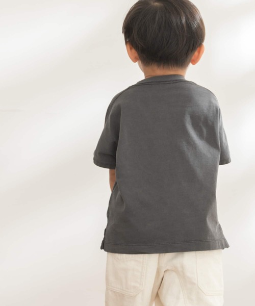 FORK&SPOON（フォークアンドスプーン）の「FORK&SPOON　ガーメントダイカットソー(KIDS)（Tシャツ/カットソー・キッズ・チャコールグレー/アイボリー・90/120/105/135）」の6枚目の写真