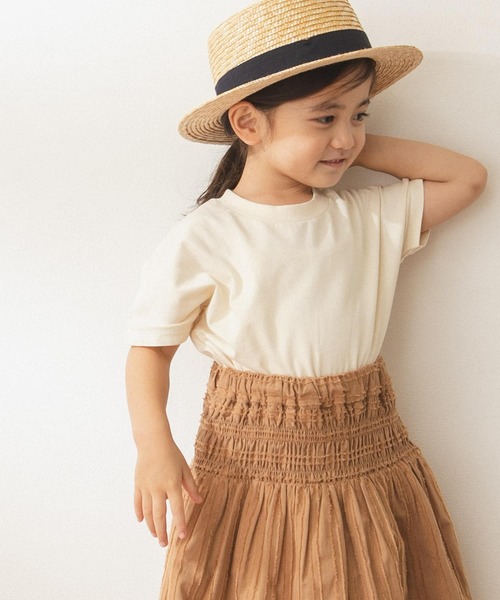 FORK&SPOON（フォークアンドスプーン）の「FORK&SPOON　ガーメントダイカットソー(KIDS)（Tシャツ/カットソー・キッズ・チャコールグレー/アイボリー・90/120/105/135）」の2枚目の写真