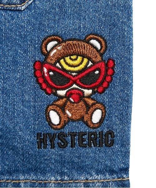 ヒスミニ　刺繍入りデニムロンパース 80cm ヒスミニ 刺繍入りデニムロンパース 80cm Hysteric Mini Direct
