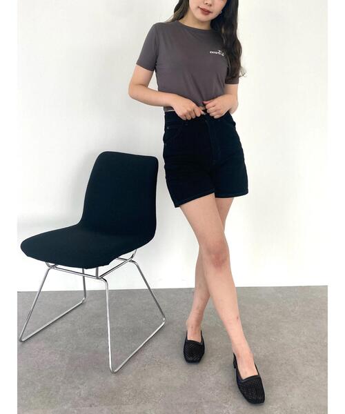 emutto（エミュット）の「【オリジナル】emuttoﾛｺﾞ ﾁﾋﾞTｼｬﾂ（Tシャツ/カットソー・レディース・ホワイト/チャコールグレー・FREE）」の12枚目の写真