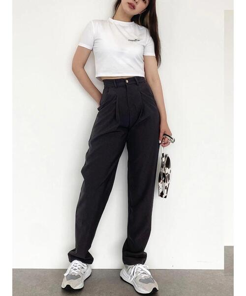 emutto（エミュット）の「【オリジナル】emuttoﾛｺﾞ ﾁﾋﾞTｼｬﾂ（Tシャツ/カットソー・レディース・ホワイト/チャコールグレー・FREE）」の15枚目の写真