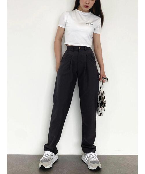 emutto（エミュット）の「【オリジナル】emuttoﾛｺﾞ ﾁﾋﾞTｼｬﾂ（Tシャツ/カットソー・レディース・ホワイト/チャコールグレー・FREE）」の16枚目の写真