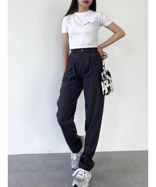 emutto（エミュット）の「【オリジナル】emuttoﾛｺﾞ ﾁﾋﾞTｼｬﾂ（Tシャツ/カットソー・レディース・ホワイト/チャコールグレー・FREE）」の17枚目の写真