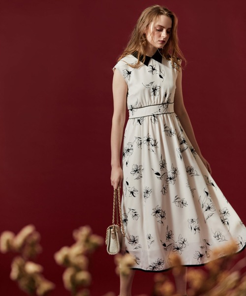 NOELA（ノエラ）の「2WAYパターンワンピース（ワンピース・レディース・オフホワイト/ベージュ/その他1・M/S）」の2枚目の写真