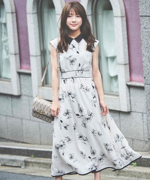 NOELA（ノエラ）の「2WAYパターンワンピース（ワンピース・レディース・オフホワイト/ベージュ/その他1・M/S）」の6枚目の写真