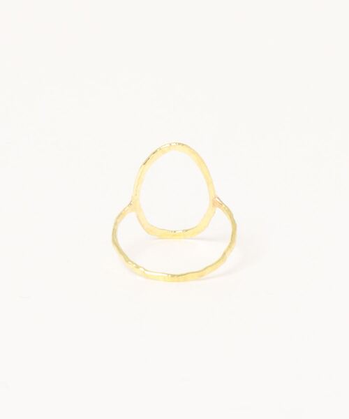 tone(トーン)の「【V&SSS】ナチュラルアンティーク槌目 縦オーバルリング(リング・レディース・ゴールド・11号/9号/13号/5号/3号/18号/7号/15号/1号)」の2枚目の写真