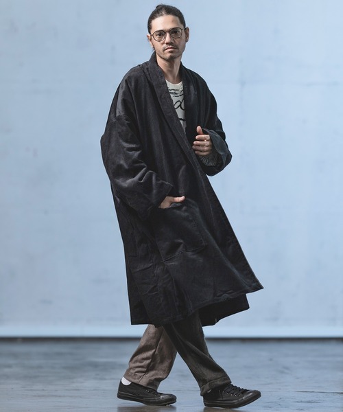 mj8044-8W Corduroy Over Size Gown (MADE IN JAPAN) ガウン mj8044-8W Corduroy Over Size Gown (MADE IN JAPAN) ガウン
