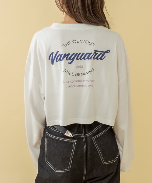 RASVOA(ラスボア)の「VanguardクロップドロンT(Tシャツ/カットソー・レディース・ブラック/オフホワイト/ブルー・FREE)」の14枚目の写真