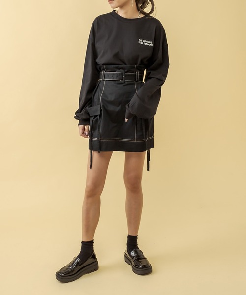 RASVOA(ラスボア)の「VanguardクロップドロンT(Tシャツ/カットソー・レディース・ブラック/オフホワイト/ブルー・FREE)」の21枚目の写真