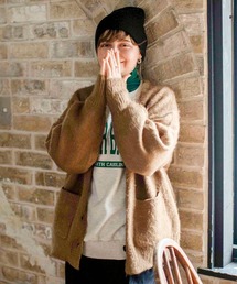 Birthday room | 起毛Vネックニットルーズカーディガン(カーディガン/ボレロ)