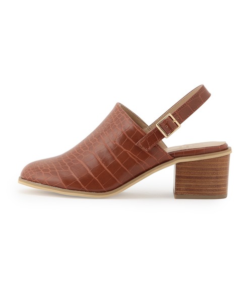 ROPE' PICNIC（ロペピクニック）の「クロコ型押しサボサンダル（サンダル・レディース・ブラック/キャメル・23.0cm/23.5cm/24.0cm/24.5cm）」の5枚目の写真