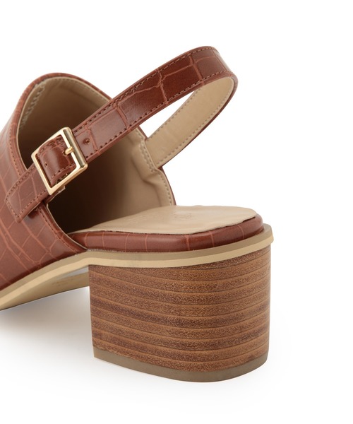 ROPE' PICNIC（ロペピクニック）の「クロコ型押しサボサンダル（サンダル・レディース・ブラック/キャメル・23.0cm/23.5cm/24.0cm/24.5cm）」の6枚目の写真