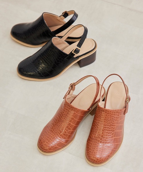 ROPE' PICNIC（ロペピクニック）の「クロコ型押しサボサンダル（サンダル・レディース・ブラック/キャメル・23.0cm/23.5cm/24.0cm/24.5cm）」の14枚目の写真