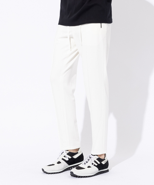 5351 POUR LES HOMMES（ゴーサンゴーイチプールオム）の「【BLANC】ジップポケット スリム テーパードパンツ（スウェットパンツ・メンズ・ホワイト/ネイビー/ブラック・44/48/46）」の2枚目の写真