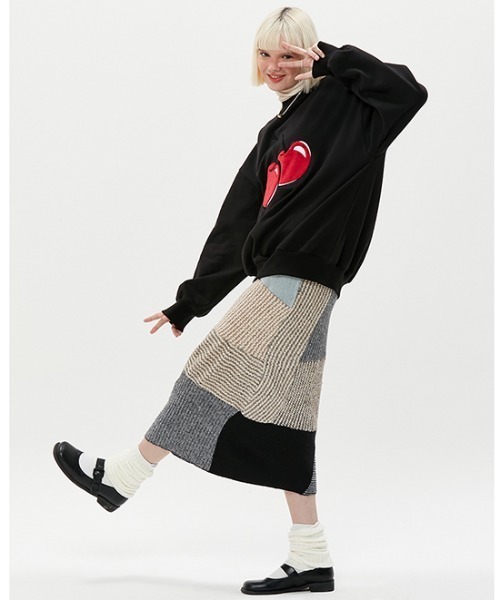 KIRSH（キルシー）の「A'GEM/9 × .kom『KIRSH/キルシー』BIG CHERRY SWEATSHIRT/ビッグチェリースウェットシャツ（スウェット・レディース・ブラック/グレー/ブルー・FREE）」の19枚目の写真