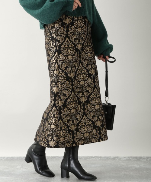ベイビー　ゴブランスカート セール】ゴブラン柄 フロントジップスカート（スカート）｜Rejoule