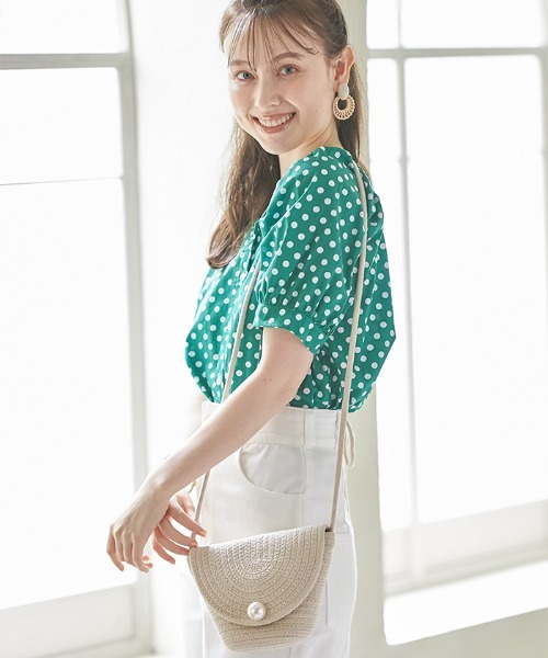 Cookie Chocolate（クッキーチョコレート）の「ミニストローバッグ（ショルダーバッグ・レディース・ベージュ/アイボリー・FREE）」の4枚目の写真