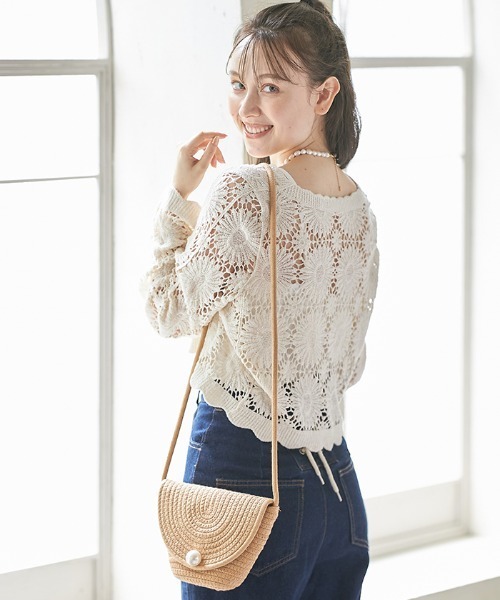 Cookie Chocolate（クッキーチョコレート）の「ミニストローバッグ（ショルダーバッグ・レディース・ベージュ/アイボリー・FREE）」の6枚目の写真