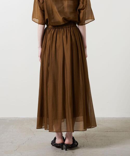 UNITED ARROWS（ユナイテッドアローズ）の「＜UNITED ARROWS＞CE/N ギャザー ロングスカート W◆（スカート・レディース・ブラウン/ケリー・36/38）」の8枚目の写真