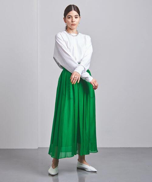 UNITED ARROWS（ユナイテッドアローズ）の「＜UNITED ARROWS＞CE/N ギャザー ロングスカート W◆（スカート・レディース・ブラウン/ケリー・36/38）」の4枚目の写真
