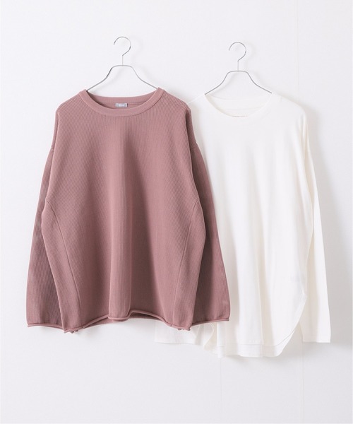 JOURNAL STANDARD relume（ジャーナルスタンダード　レリューム）の「【ニット+カットソーの2点SET】リサイクルポリエステル メッシュニット（ニット/セーター・メンズ・ブラック/ベージュ/パープル/グレー/グリーン/ピンク/レッド/ライトグレー・MEDIUM/LARGE）」の14枚目の写真