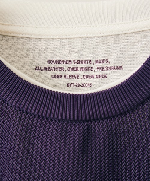 JOURNAL STANDARD relume（ジャーナルスタンダード　レリューム）の「【ニット+カットソーの2点SET】リサイクルポリエステル メッシュニット（ニット/セーター・メンズ・ブラック/ベージュ/パープル/グレー/グリーン/ピンク/レッド/ライトグレー・MEDIUM/LARGE）」の12枚目の写真