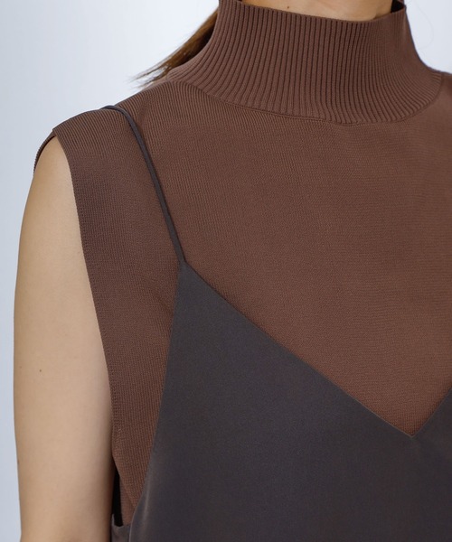 COLONY 2139（コロニートゥーワンスリーナイン）の「マットサテンキャミワンピース（ワンピース・レディース・チャコールグレー/ベージュ/グリーン・FREE）」の9枚目の写真