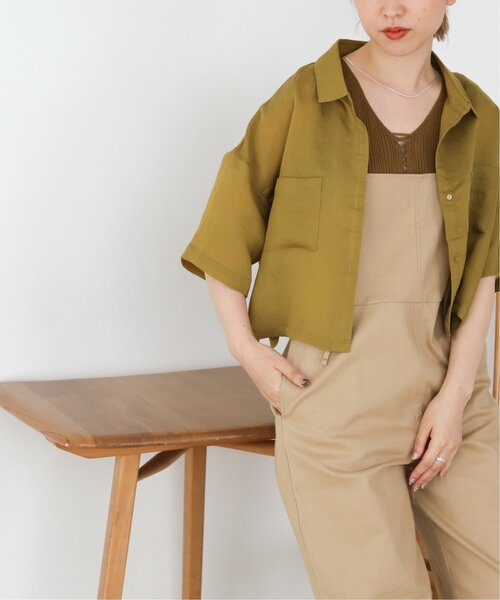 RAY CASSIN(レイカズン)の「フロントレースアップニットタンク(ニット/セーター・レディース・キャメル/スミクロ/キナリ・FREE)」の6枚目の写真