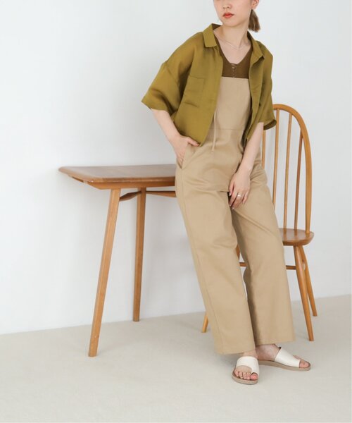 RAY CASSIN(レイカズン)の「フロントレースアップニットタンク(ニット/セーター・レディース・キャメル/スミクロ/キナリ・FREE)」の7枚目の写真