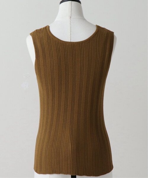 RAY CASSIN(レイカズン)の「フロントレースアップニットタンク(ニット/セーター・レディース・キャメル/スミクロ/キナリ・FREE)」の10枚目の写真